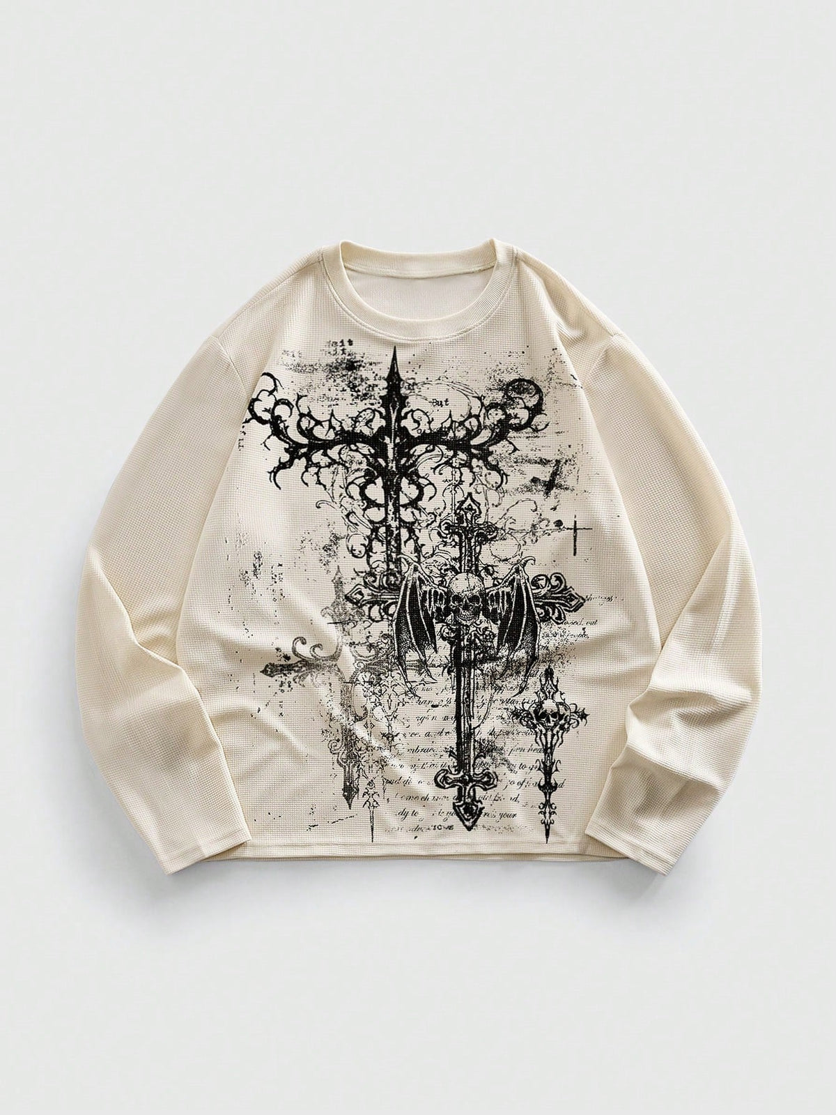 Letter Skull Print Personalized Casual Top
