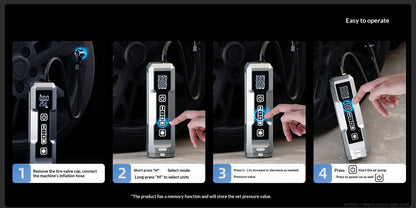 Multifunctional Cordless Car  Starter & Tire Inflator Vacuum Cleaner, High Power For Vehicles