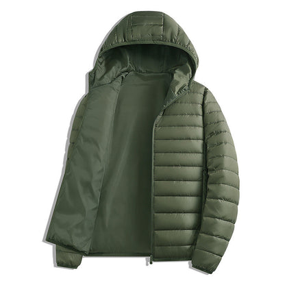 AutumnWinter Warm Hooded Loose-fit Windproof Sporty Casual Ribbed Top