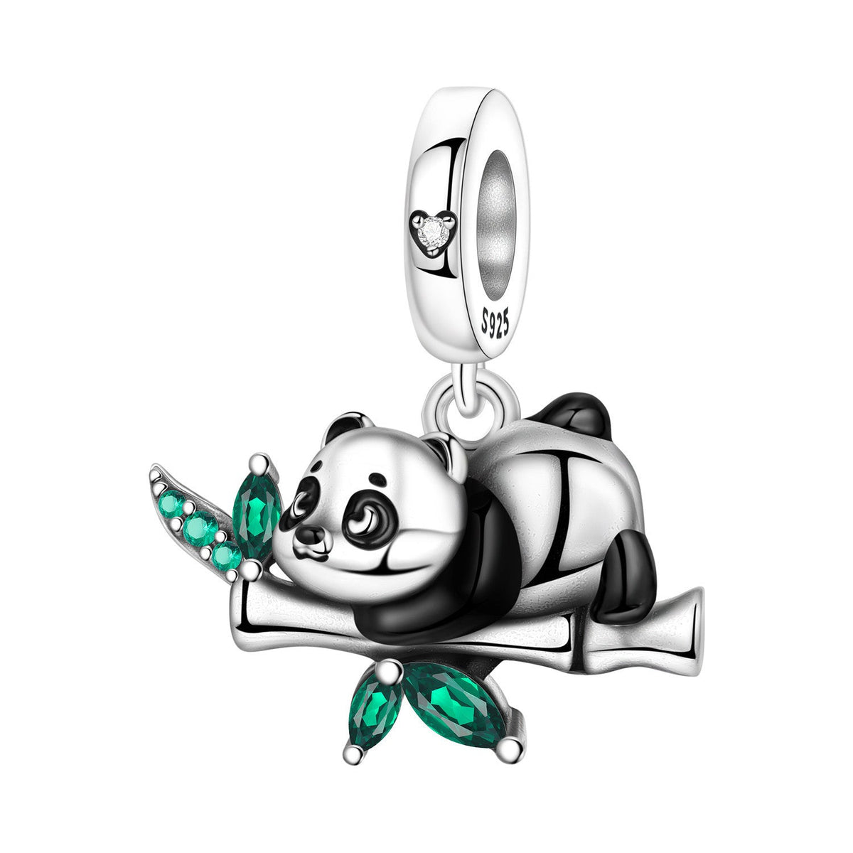 Cute Bamboo Panda DIY Copper Bead Pendant Jewelry Accessory