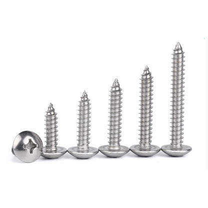 Stainless Steel Cross Big Head Self-tapping Screw Mushroom-shaped Haircut Round Head