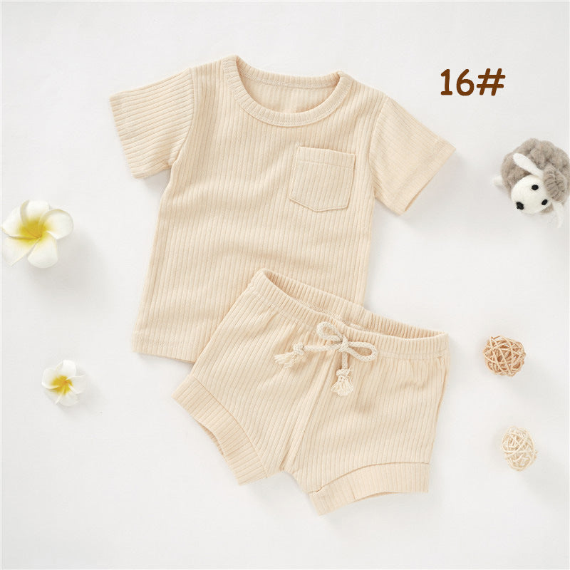Newborn Short-sleeve And Shorts Set