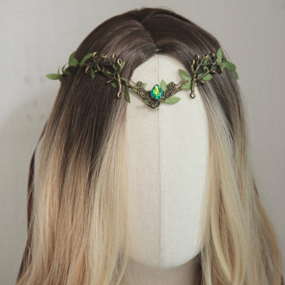 Leaf Water Drop Headband Female Elf Fairy Headdress