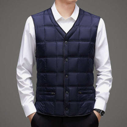 Vest Waistcoat Thermal Liner Dad-style Plus-size Vest