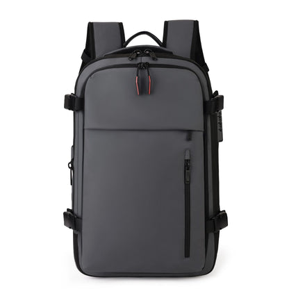 Vacuum-sealed Backpack Cross-border Trade Large Capacity Compression Design Short-trip Travel Bag With USB Charging Port
