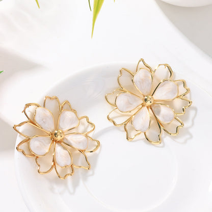 Three-dimensional Flower Ring Bracelet