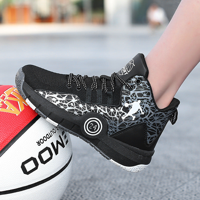 Boys Mesh Breathable Durable Casual Basketball Sneakers