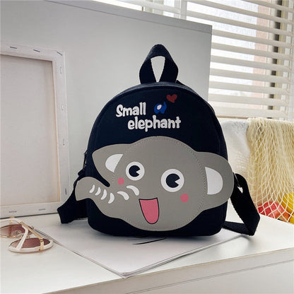 Boys Canvas Backpack Cute Cartoon School Bag