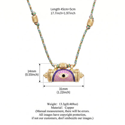 Evil Eye Kaleidoscope Necklace Clavicle Chain