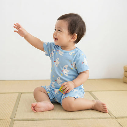 Baby Mesh Breathable Thin Short-sleeve Onesie