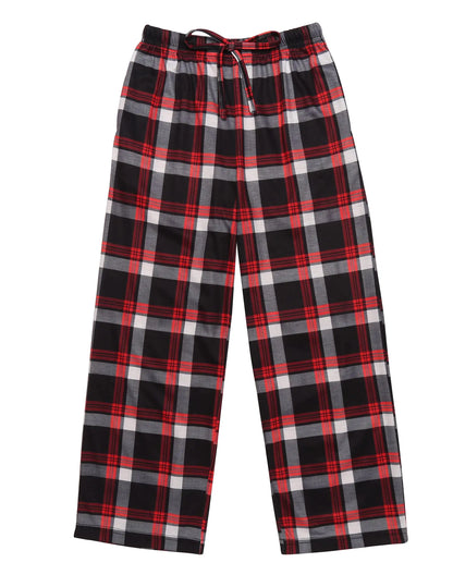 Ekouaer Boys Pajama Pants Long Sleep Pants Soft Elastic Waist Pajama Bottoms Plaid Lounge Pants with 2 Pockets 4-14 Years A-yarn Dyed Lattice2 4-5T - # BOAA11710001