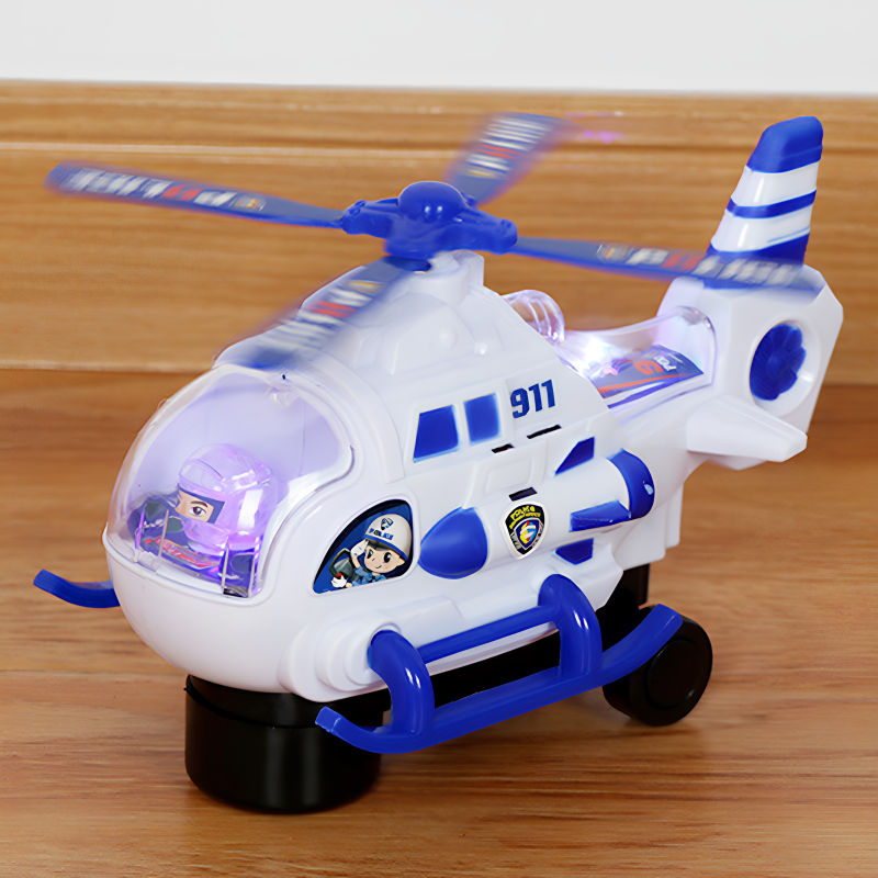 Electric Universal Police Helicopter Toy | With Light & Music - # BAGE81110026-TEENADLT