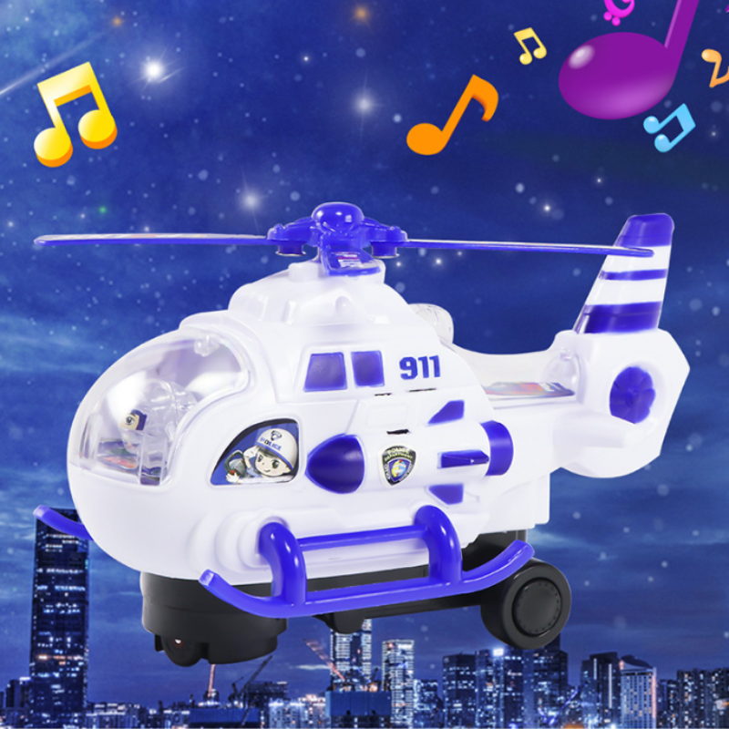 Electric Universal Police Helicopter Toy | With Light & Music - # BAGE81110026-TEENADLT
