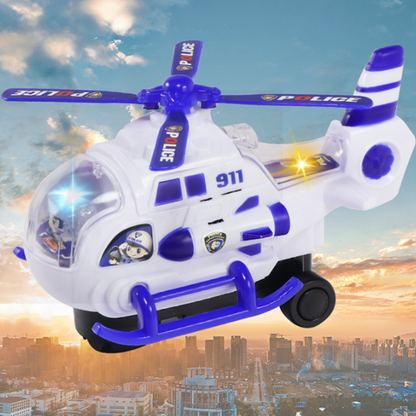 Electric Universal Police Helicopter Toy | With Light & Music - # BAGE81110026-TEENADLT