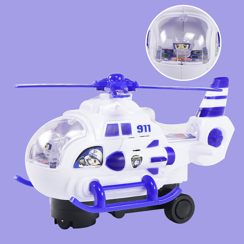 Electric Universal Police Helicopter Toy | With Light & Music - # BAGE81110026-TEENADLT