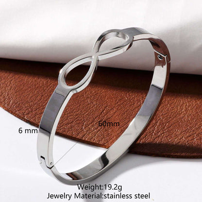 Stainless Steel Minimalist Style Clasp Bracelet