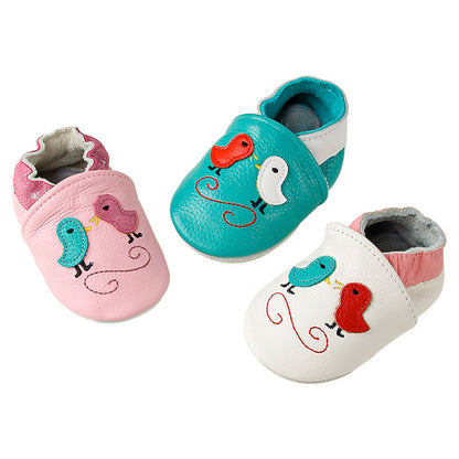 Childrens And Babies Genuine Leather First-walking Shoes