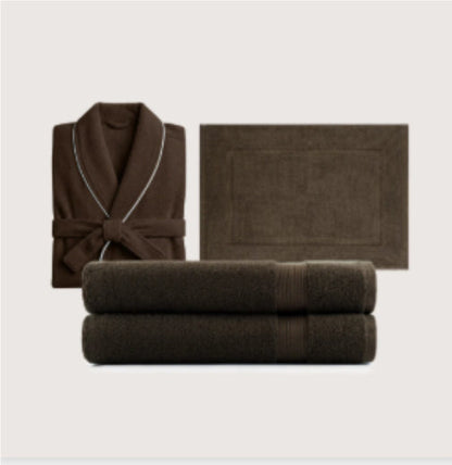 Extended Autumn And Winter Coral Fleece Bathrobe