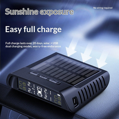 External Wireless Solar-Powered Tire Pressure Monitor