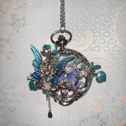 A Customizable Butterfly Gift For A Dazzling New Chinese-style Feather Pocket Watch