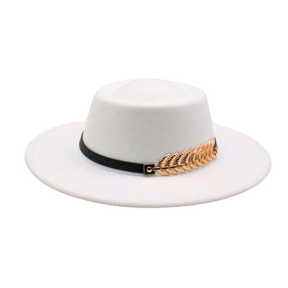 Retro AutumnWinter Wide-Brimmed Wool Jazz Hat