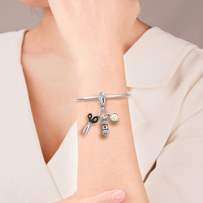 Flower Of Life Medical-themed Bracelet With Beads Featuring A White-coat Angel Design