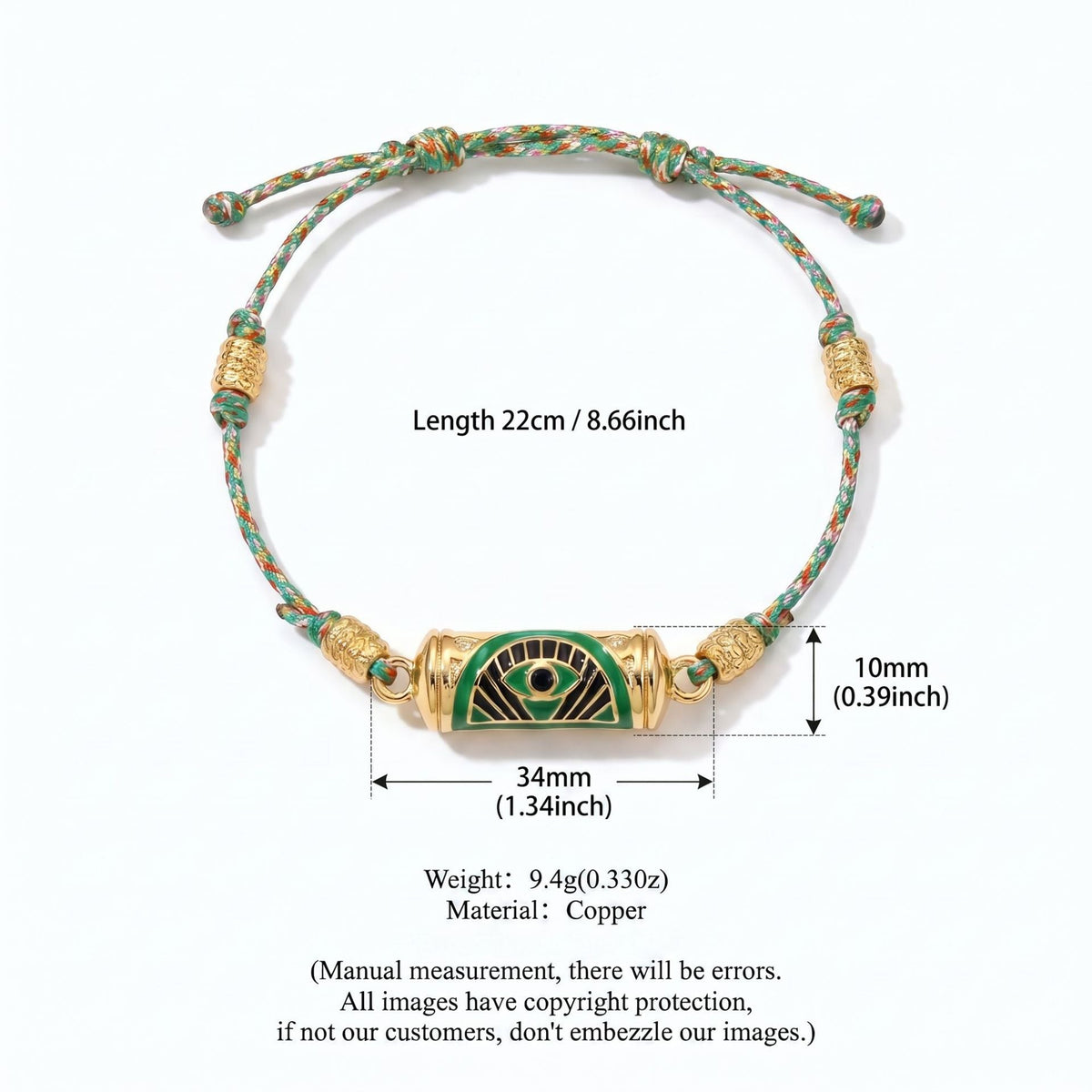 Evil Eye Kaleidoscope Necklace Clavicle Chain