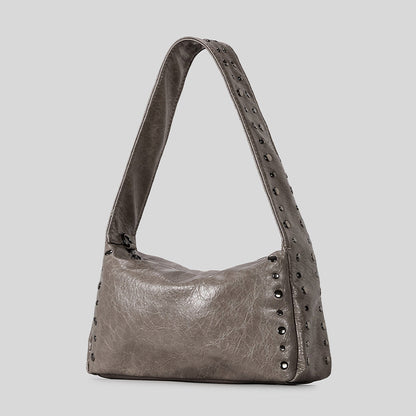 Niche Vintage Biker-style Studded Underarm Bag