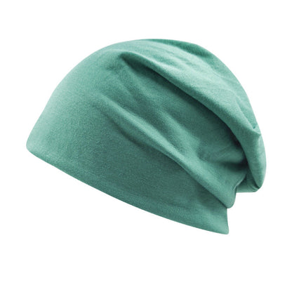 All-season, Versatile Solid-color Slouchy Beanie With A Knitted Wrap-around Design