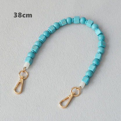 Vintage Turquoise Bag Chain Resin Chain