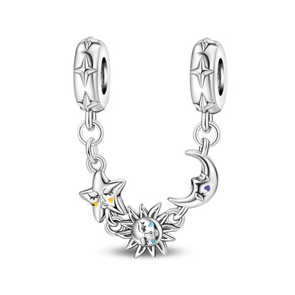 Sunny-Rainy Weather Sun-Moon-Stars Bracelet Beaded Pendant Accessories