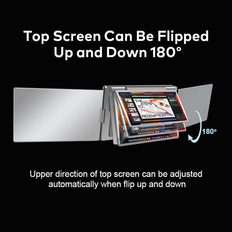 Portable Triple-screen Display Connect Three Screens With A Single Cable Laptop Secondary Display Monitor