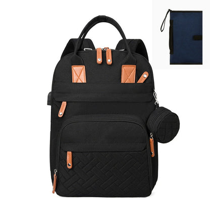Multi-functional USB-charging Stroller Bag With Separate Dry And Wet Compartments