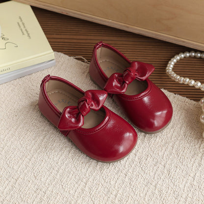 Cute Bow-knot Princess Shoes Soft-soled Performance Shoes