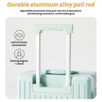 20 Inch 24 Inch Aluminum Frame Luggage Compartment, Front Opening Luggage Compartment, TSA Lock, Silent Rotating Wheel, Business Travel Hand Held Rolling Case