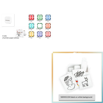Portable Mini Thermal Label Printer Home Photo Printer Student Wrong Question Printer Bluetooth-compatible Mini Label Printer Price Tag