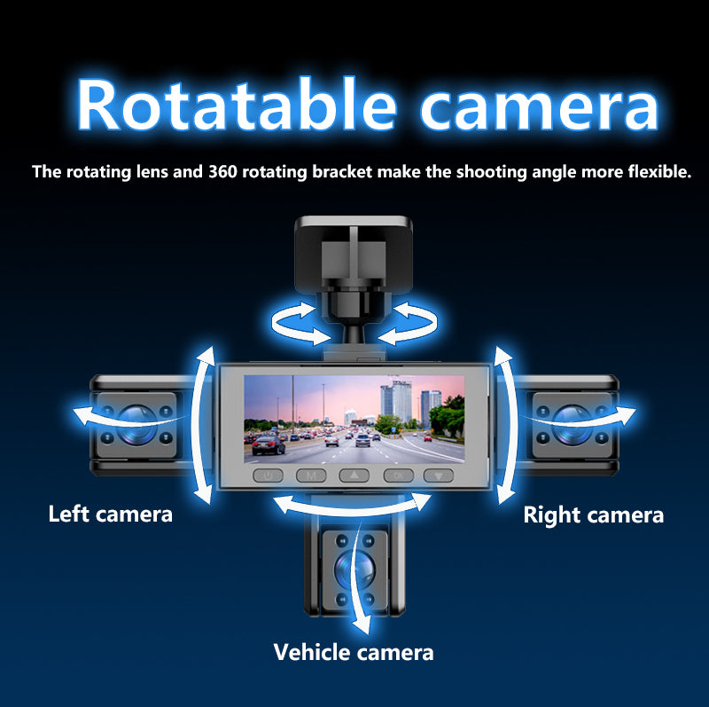 Five Camera Driving Recorder, 1080P High-definition Night Vision, Mobile App For Viewing Videos