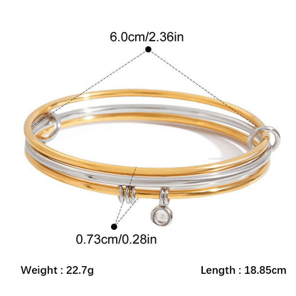 High-end Stainless Steel Zircon Bracelet That Wont Fade