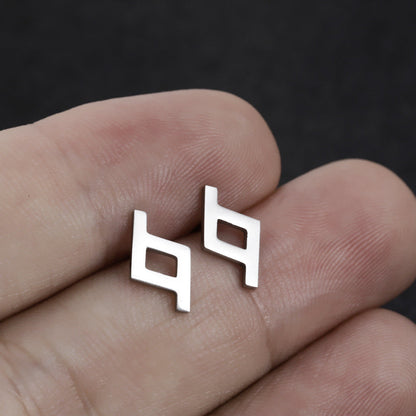 Nordic Rune Letter Earrings Made Of Stainless Steel