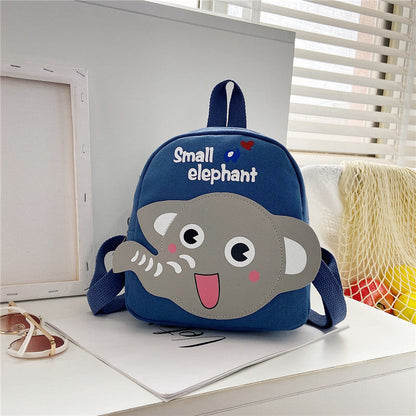 Boys Canvas Backpack Cute Cartoon School Bag