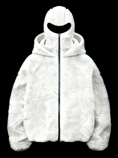 Double-hooded Cardigan Fleece Thermal Sweatshirt
