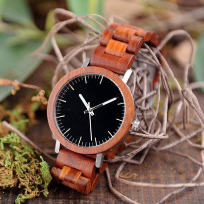 Simple Classic Wooden Analog Quartz Watch