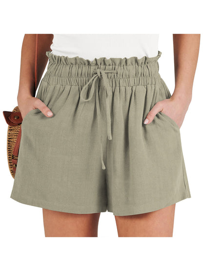 Solid-color Loose-fitting Casual Fashionable Shorts