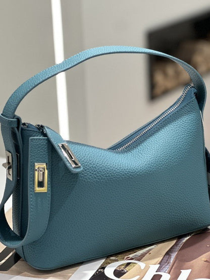 First-layer Cowhide Underarm Bag, New High-end Niche Design, Handbag, High-end Shoulder Pillow Bag