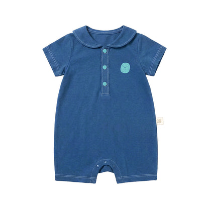 Short-sleeved One-piece Cotton A-grade Lapel