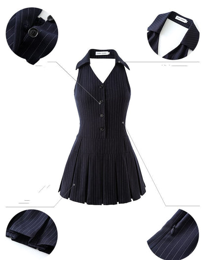 French Kikyo Off-Shoulder Spicy Girl Dress - # GIAA231710019
