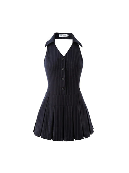 French Kikyo Off-Shoulder Spicy Girl Dress - # GIAA231710019