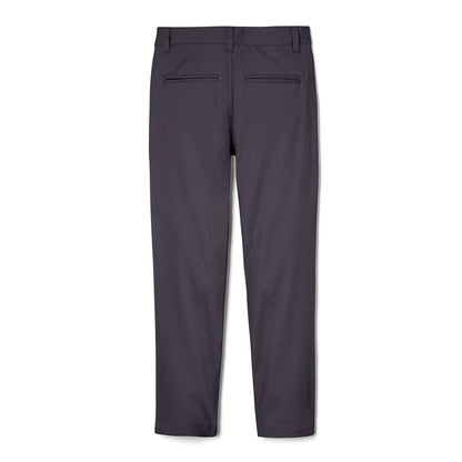 French Toast Boys' Adjustable Waist Straight Fit Stretch Twill Chino Pant 10 School Uniform Heather Gray - # BOAA12410003