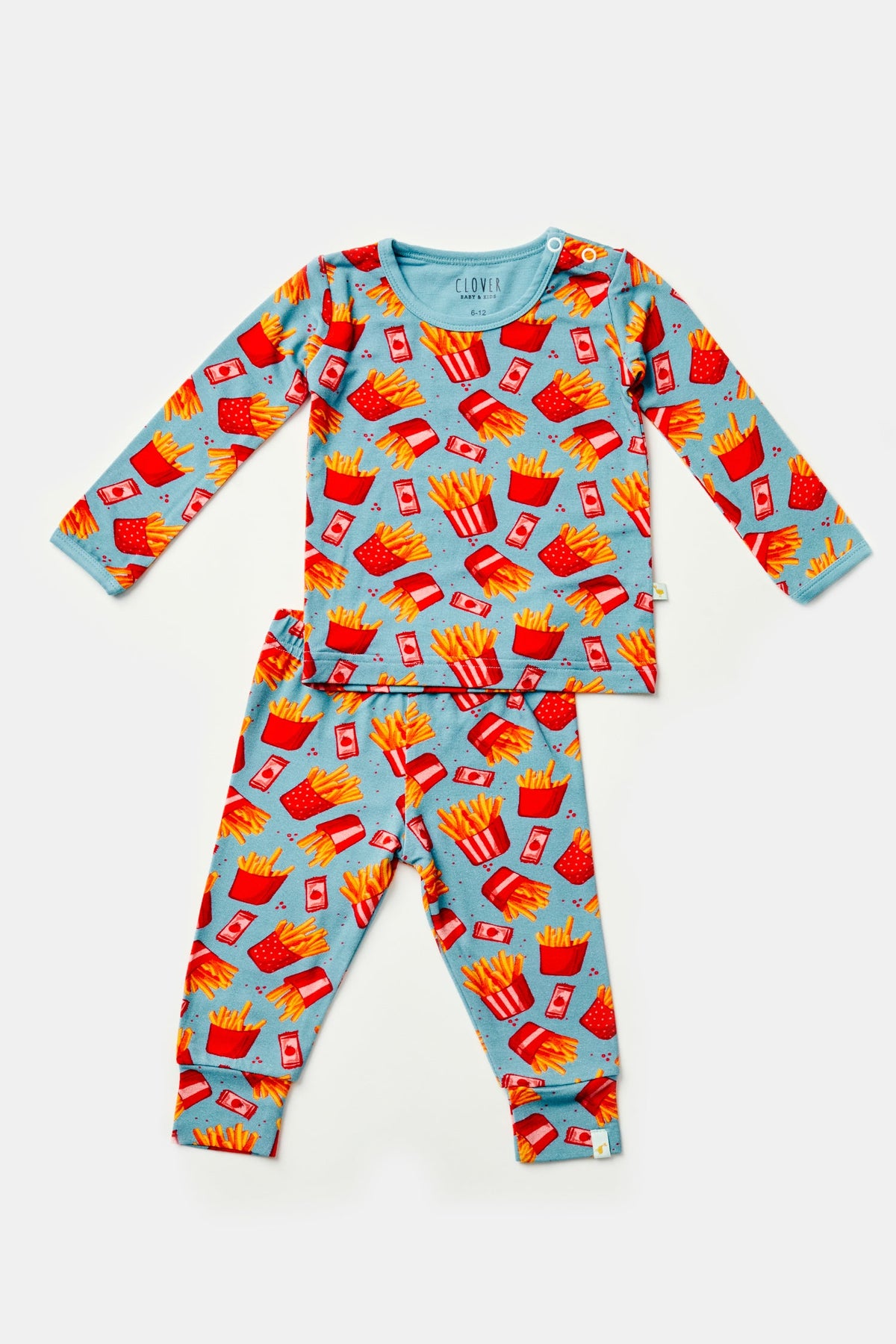 Long Sleeve Pajama Set - French Fries