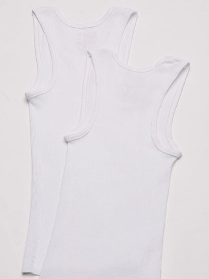 Fruit of the Loom Boys' Cotton White T Shirt 4-5T Tank - Toddler - 6 Pack - White - # BOAA11510012